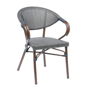 Commercial cafe chairs wholesale DM-ZF3005C stackable textilene outdoor chairs supplier