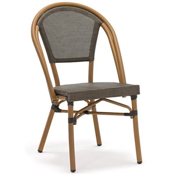 Commercial cafe chairs wholesale DM-ZF3006C armless textilene chair from contract furniture manufacturer
