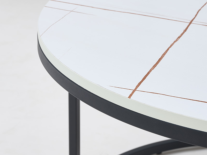 High density sintered stone coffee table nesting set detailing thermal shock resistance