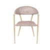 Modern Parisian cafe chair blending industrial metal construction, intricate rattan hand-weaving, and protective wood-grain thermal finish.