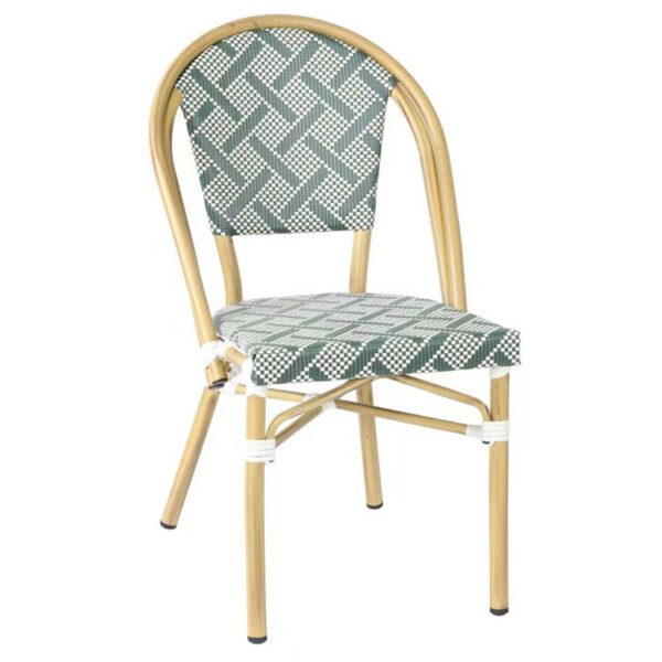 Stackable french bistro chairs bulk DM-ZF3006C 12pcs high-density vertical nesting factory direct