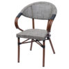 Stackable textilene outdoor chairs manufacturer for commercial restaurant seating