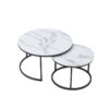 white marble round nesting coffee tables​