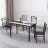 6-seater-black-glass-dining-table-and-chairs-set-bulk-buy-manufacturer-dm-gdn60