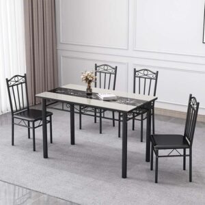 6-seater-black-glass-dining-table-and-chairs-set-bulk-buy-manufacturer-dm-gdn60