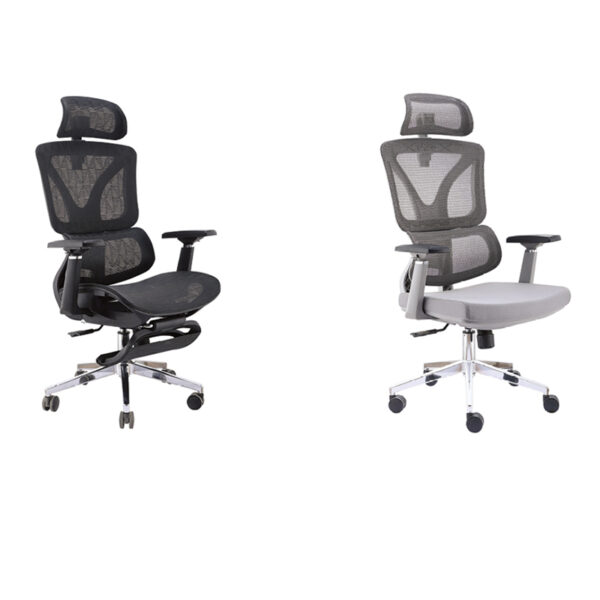 Ergonomic home office chair DM-OCB121 supplied by factory in alpine white and classic black mesh