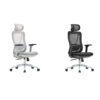 Ergonomic office chair manufacturers supplying DM-OC216 in minimalist white and classic black mesh