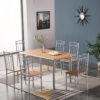 Walnut-effect PVC finish on the 135 cm DM-DN1202-6 dining tabletop
