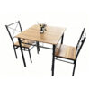 bulk modern melamine dining set factory showcasing DM-TO5-703 space saving square table with 2 high density foam chairs