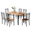 dm-dn1402-wholesale-rectangular-pvc-dining-table-and-chairs-black-frame dm-dn1402-wholesale-rectangular-pvc-dining-table-and-chairs-black-frame