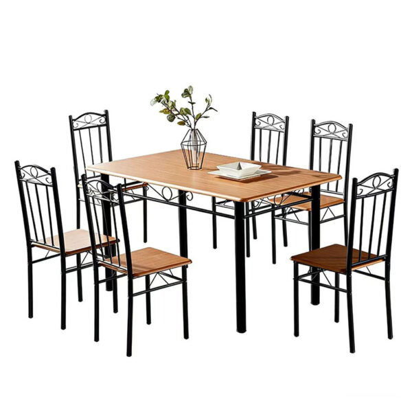 dm-dn1402-wholesale-rectangular-pvc-dining-table-and-chairs-black-frame dm-dn1402-wholesale-rectangular-pvc-dining-table-and-chairs-black-frame
