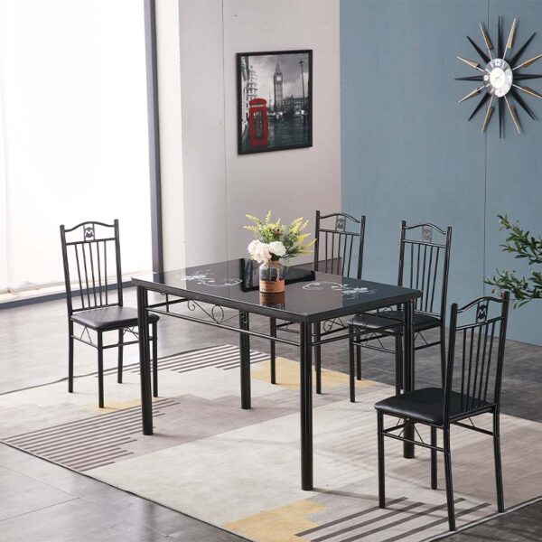 geometric-grid-white-glass-dining-table-4-chairs-wholesale-b2b-distributors-dm-gdn60
