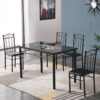 modern-black-tempered-glass-dining-table-4-chairs-set-wholesale-china-factory-dm-gdn60