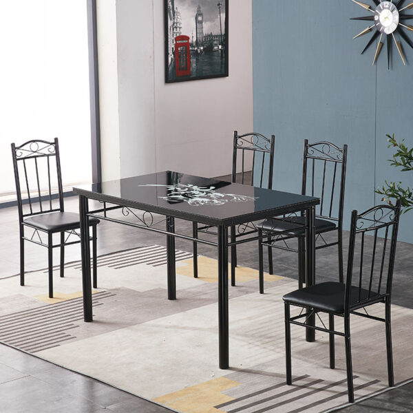 modern-black-tempered-glass-dining-table-4-chairs-set-wholesale-china-factory-dm-gdn60